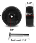 4 Inch Polypropylene Caster Wheels Replacement Set Of 4 With 400 Lb Load Capacity Each, Non Marking Floor Protective Wheels for Carts
