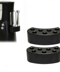 Adhesive Side Mount Water Flosser Tip Holder Organizer For Bathroom Counter with designated slots on black unit