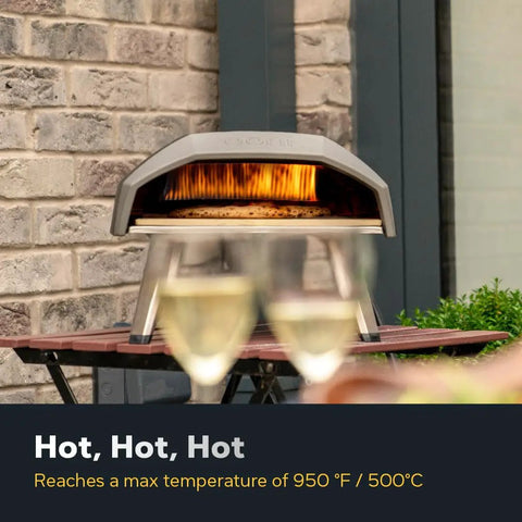 Koda 12 Inch Gas Pizza Oven For Outdoor Cooking With 28 Millibar Regulator And Gas Hose Portable Outdoor Pizza Oven in use