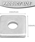 20 Piece Carbon Steel Square Shims For One And Five Eighth Inch Strut Channel And One Half Inch Bolted Joints Built Tough Heavy Duty Construction And Repair Shim Set For Even Load Distribution And Stable Connections product size diagram showing 1.61 inch square dimensions