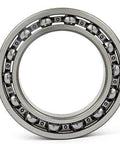 61926 Thin Section Metric Ball Bearing 130x180x24 Large, steel, open design, close-up view