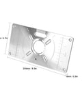 Top Shelf Aluminum Router Table Insert Plate With Four Tough Guide Rings For Rock Solid Woodworking And Knockout Precision Trimming Shop Gear And Upgrade Tools, dimensions 235mm x 120mm.