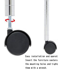 2 Inch Polyurethane Office Chair Casters With Brake, 5 Pack M10 Stem swivel wheels showing installation process for easy setup.