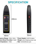 Front and side view of Ultrasonic Leak Detector And Industrial Stethoscope For Engines Bearings Valves Pumps And Pipes High