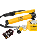 5 Ton Low Profile Hydraulic Jack Kit With CP-180 Manual Pump, Beefy Porta Power System, Mini Hydraulic Cylinder, 0.27 Inch Stroke
