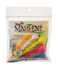 Three And A Quarter Inch Step Up Golf Tees Set Of Two Packs, Assorted Colors, Ten Tees Total, Durable Polymer Tees in packaging.