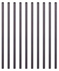Half Inch By Twenty Four Inch Black Malleable Iron Pipe Nipples Fittings Ten Pack Threaded Both Ends With Rust Preventive Coating