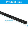 Heavy Duty Rock Solid 304 Stainless Steel Piano Hinges 2 Pack 12 Inch Continuous Door Hinge Pre Drilled shows 11.81x1.18in black hinge.