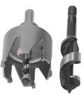 Heavy Duty Door Lock Installation Kit With 6 Blade Carbide Hole Saw For Wood And Metal Includes Auger Bit To Cut Precise Deadbolt Holes In Minutes No Splintering Or Slipping Guaranteed Pro Results, 54mm bit