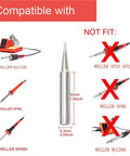 ST7 Soldering Iron Tips For Weller WLC100 And Weller SP40 5 Piece Set shown with compatibility and non-compatibility details