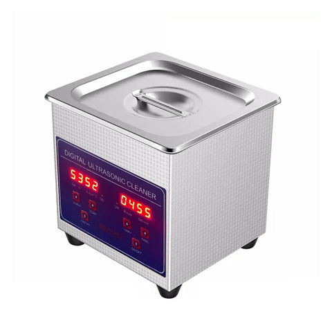 Hualuck 1.3L Ultrasonic Parts Cleaner With Timer And Heater, Stainless Steel Bath For Degas Degreasing Hardware Tools, Digital LED Display.