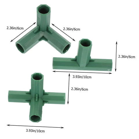Must Have 20 Pack Plastic Greenhouse Frame Connectors For DIY Garden Raised Beds And Plant Stakes Joint Angles Easy To Assemble And Strong Plant Support Bracket System For Reliable Outdoor Greenhouse Framework