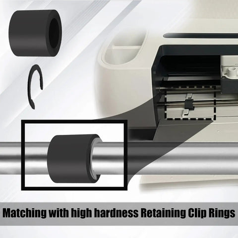 32 Pack Replacement Rubber Rollers Kit For Cricut Maker 3 And Maker With Anti Slip Clips Stainless Blades Clip Rings And DIY Repair Accessories A Full Maintenance Set For DIYers And Craft Pros retaining clip ring on Cricut Maker roller