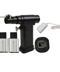 Knockout Veterinary Orthopedic Mini Bone Saw With Micro Oscillating Drill featuring two batteries and charging station for animal surgery.