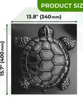 Turtle Stepping Stone Mold For Garden Concrete Pavers Reusable DIY Tortoise Mold, 13.8x15.7 inches, ABS plastic