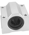 Top Tier Premium Linear Motion Ball Bearing Slider Block with smooth black bearing and silver aluminum body for CNC routers.