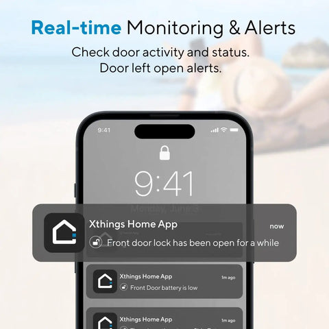 Smart Door Lock U-Bolt With WiFi Bridge 5-In-1 Keyless Entry Lock Bluetooth Keypad Front Door ANSI Grade 1 Certified app alerts