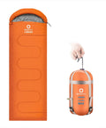 Warm Weather Sleeping Bag For Outdoors Portable Waterproof And Lightweight With Compression Sack Ultra Comfortable For Camping Backpacking And Hiking 83 X 30 Inches Fits Adults Orange