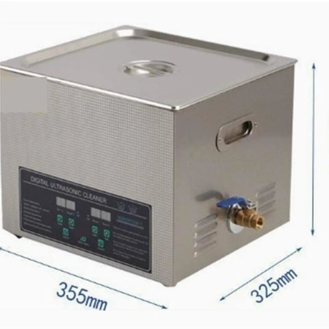 Big 19 Liter Ultrasonic Cleaner With Digital Heat And Timer Dual Frequency Bath For Deep Cleaning Jewelry Glasses Watches Tools Parts Anti Rust Stainless Steel Tank Easy Use with control panel.