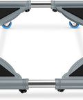 Adjustable Mobile Roller Stands For Mini Fridge And Washing Machine Telescopic Universal Base Dolly with swivel casters in grey.