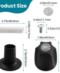 Matte Black 3 Piece Shower Knob Replacement Kit For Price Pfister And Gerber Faucets Snaps On Easy Fixes Leaks In No Time Restores Hot Cold Control Total Knockout with size measurements.