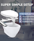 Non Electric Bidet Attachment For Toilet With Adjustable Water Pressure Front And Rear Cleaning Four Pressure Settings Easy Install ABS Plastic Toilet Washer Upgrade Your Bathroom Hygiene assembly guide