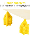 Premium Solid Gold 36 Piece Painters Pyramid Stands For Cabinet Doors And Furniture Risers Mini Cone Tripod under flat surface.