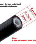 Close-up of 10000mm 32.8ft Bicycle Hydraulic Brake Hose 5mm Universal High Pressure 10000 PSI, showing inner liner and dimensions.