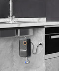 Heavy Duty Electric Tankless Water Heater 3000W Instant Hot Water Flow IPX4 Wall Mounted under kitchen sink with touch controls.