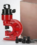 Heavy Duty CH-60L Hydraulic Crimping Tool And Punch Machine With Powerful 31 Ton Pressure For Easy Hole Drilling Durable CR45 Steel Construction Heat Resistant Long Lasting Performance For Pros, red crimping tool with accessories.
