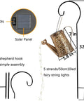 Solar Watering Can Lights Outdoor Garden Decor Large Waterproof Cascading LED Hanging Lights With Copper Wire Outdoor Accent