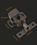 Easy Install Twin Double Roller Door Latch for Cupboard Cabinet and Drawer with No Fuss Gentle Close Roller Buffers dimensions view