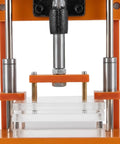 Universal DIY Circuit Board Test Stand And Fixture Tool For Electronics Prototyping with orange frame and metal support