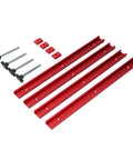 Pro Grade T Slot Rail Aluminum Alloy 400mm With Double Groove Profile And Predrilled Mounting Holes, Easy T Track Kit components