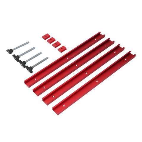 Pro Grade T Slot Rail Aluminum Alloy 400mm With Double Groove Profile And Predrilled Mounting Holes, Easy T Track Kit components