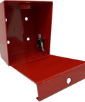 Bright Red Fire Department Box With 14 Gauge Steel Construction And Heavy Duty Stainless Steel Combination Padlock For Gates Lockers Sheds