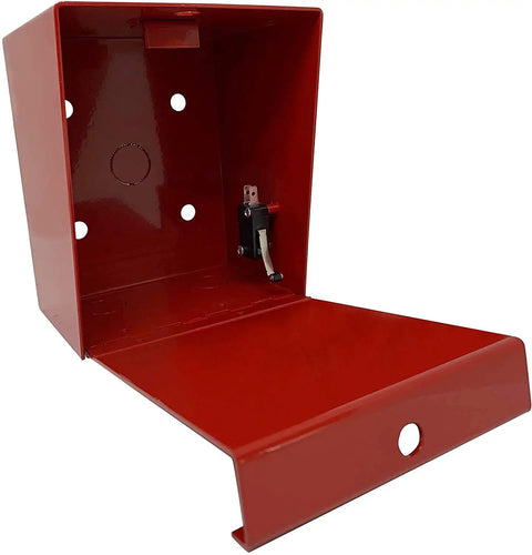 Bright Red Fire Department Box With 14 Gauge Steel Construction And Heavy Duty Stainless Steel Combination Padlock For Gates Lockers Sheds
