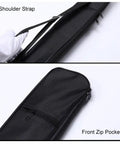 Canvas Sword Bag For Iaido Practice And LARP Gear with shoulder strap and front zip pocket detail