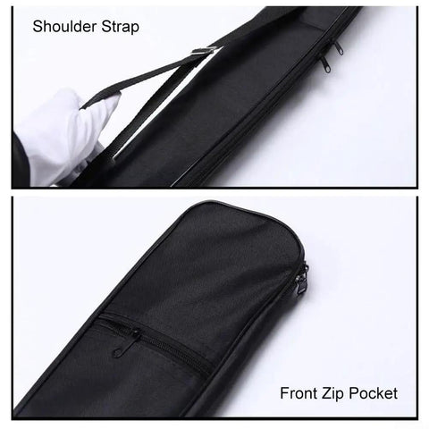 Canvas Sword Bag For Iaido Practice And LARP Gear with shoulder strap and front zip pocket detail