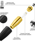 Exploded view of Turbo Nozzle For Pressure Washer 4000 PSI Rotating Spray Tip with brass, rubber, and stainless steel components.