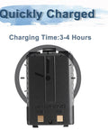 1800mAh Li Ion Replacement Battery With DC Jack For UV5R Series Radios quickly charged 3-4 hours