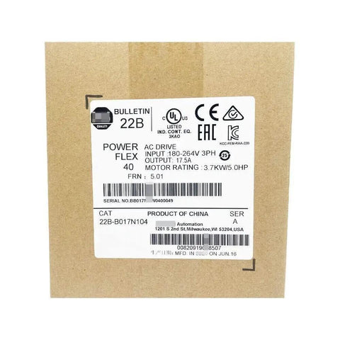 Sealed 3.7KW 5HP AC Drive VFD Module For Industrial Control 40A Variable Frequency Drive 22B B017N104 box label