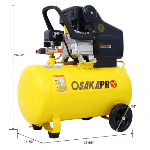 Heavy Duty 13 Gallon Air Compressor With Powerful 4.5HP Oil-Lubricated Motor And 115 Psi Horizontal Tank For Garage, Painting And Nailing Tasks Portable Design With Easy Roll Wheels