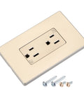Slick Multifunction Wall Outlet With Built In Usb And Type C Ports 125V 15A Tamper Resistant Socket Plate with screws
