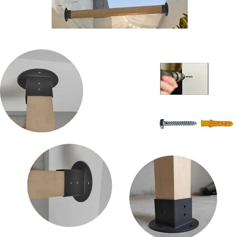 Heavy Duty Metal Post Base Anchors For Fence Railings Privacy Panels Gazebos Pergolas And Mailbox Brackets in installation views
