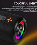 Close-up of Two In One Portable Splittable Bluetooth Speaker Waterproof Bluetooth 5.3 with colorful LED lights and controls