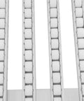 Close-up of Heavy Duty Foldable Conveyor Roller Table 12 By 79 Inches Unpowered Rollers for shipping freight and moving heavy loads.