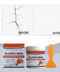 150g Quick Drying Wall Repair Paste Kit with Scraper for cracks dents fills DIY smooth finish before and after use