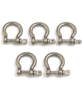 Heavy Duty Rigging Gear Built Tough For Off Road Recovery And Overlanding M4 Up To M12 304 Stainless Steel Clevis Shackle With Screw Pin Rustproof Hardware 5 Piece Assortment.