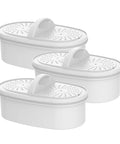 PF-01A Replacement Water Filter For Waterdrop Pitchers And Dispensers, 3-pack of white filters with perforated lids